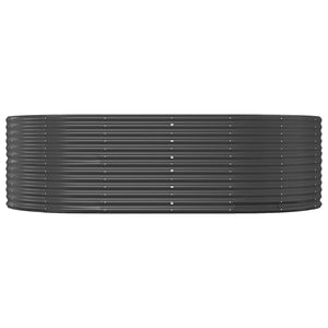 Upphöjd trädgårdsbädd antracit 212x140x68 cm galvaniserat stål