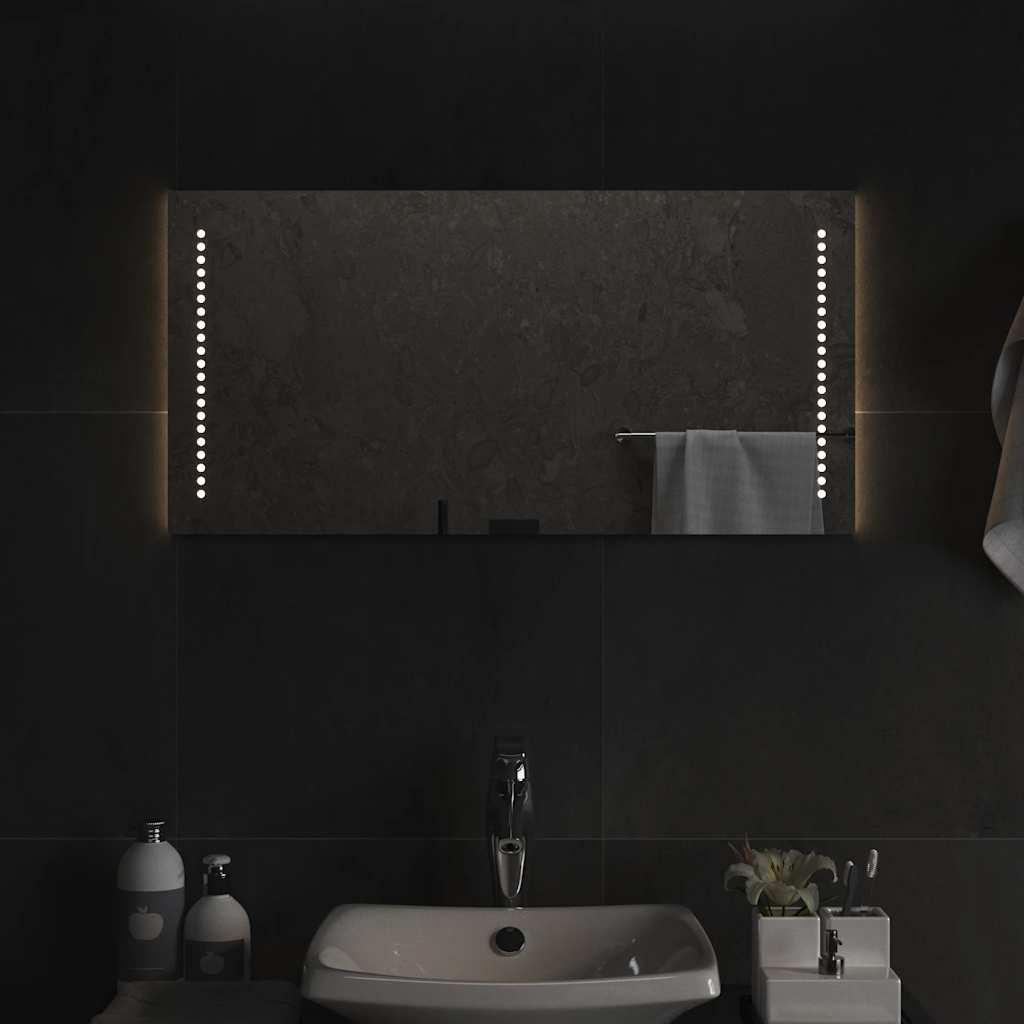 Badrumsspegel LED 80x40 cm