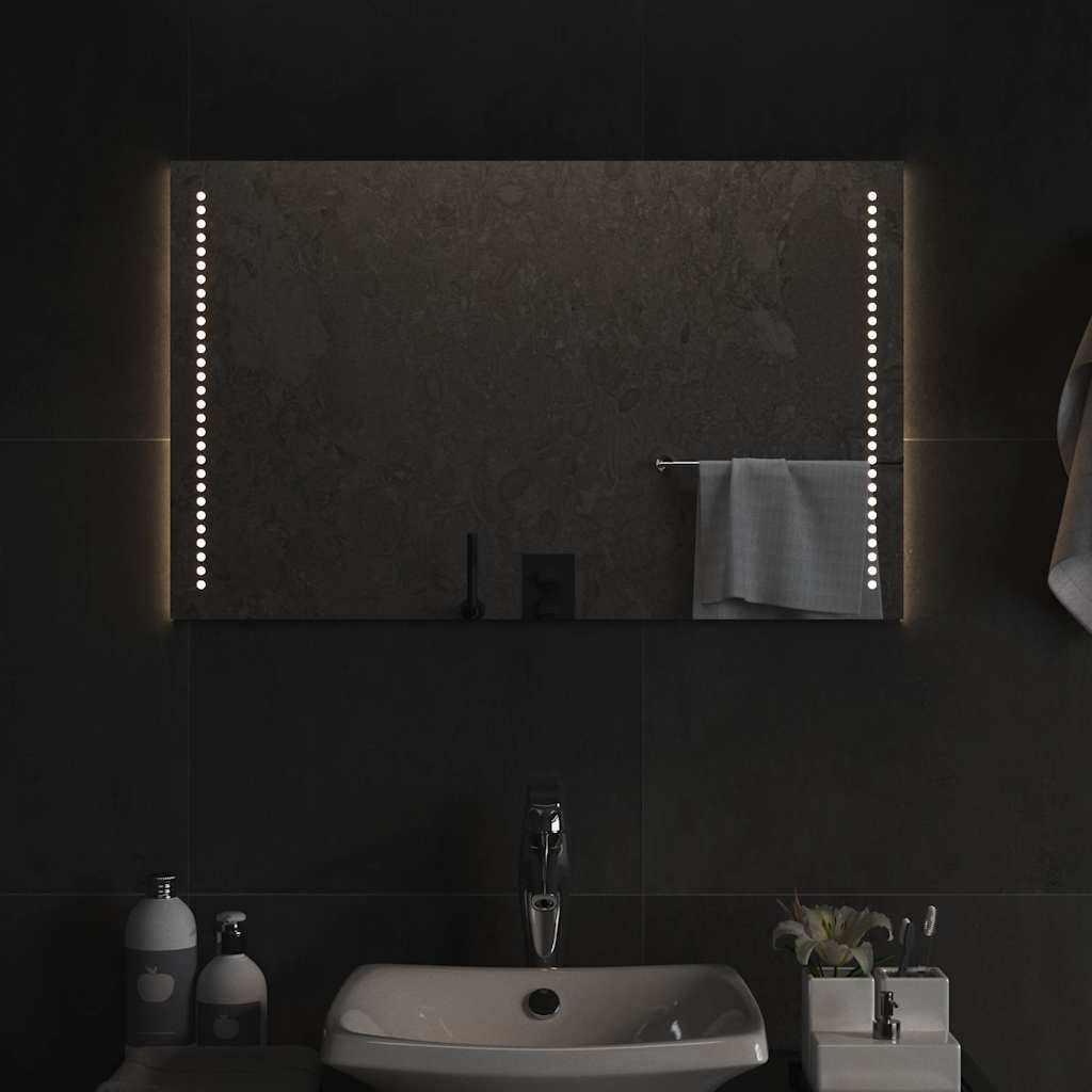 Badrumsspegel LED 80x50 cm