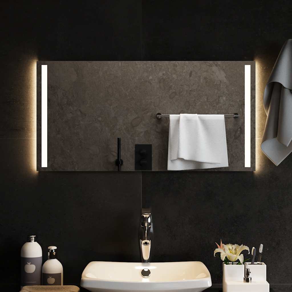 Badrumsspegel LED 80x40 cm