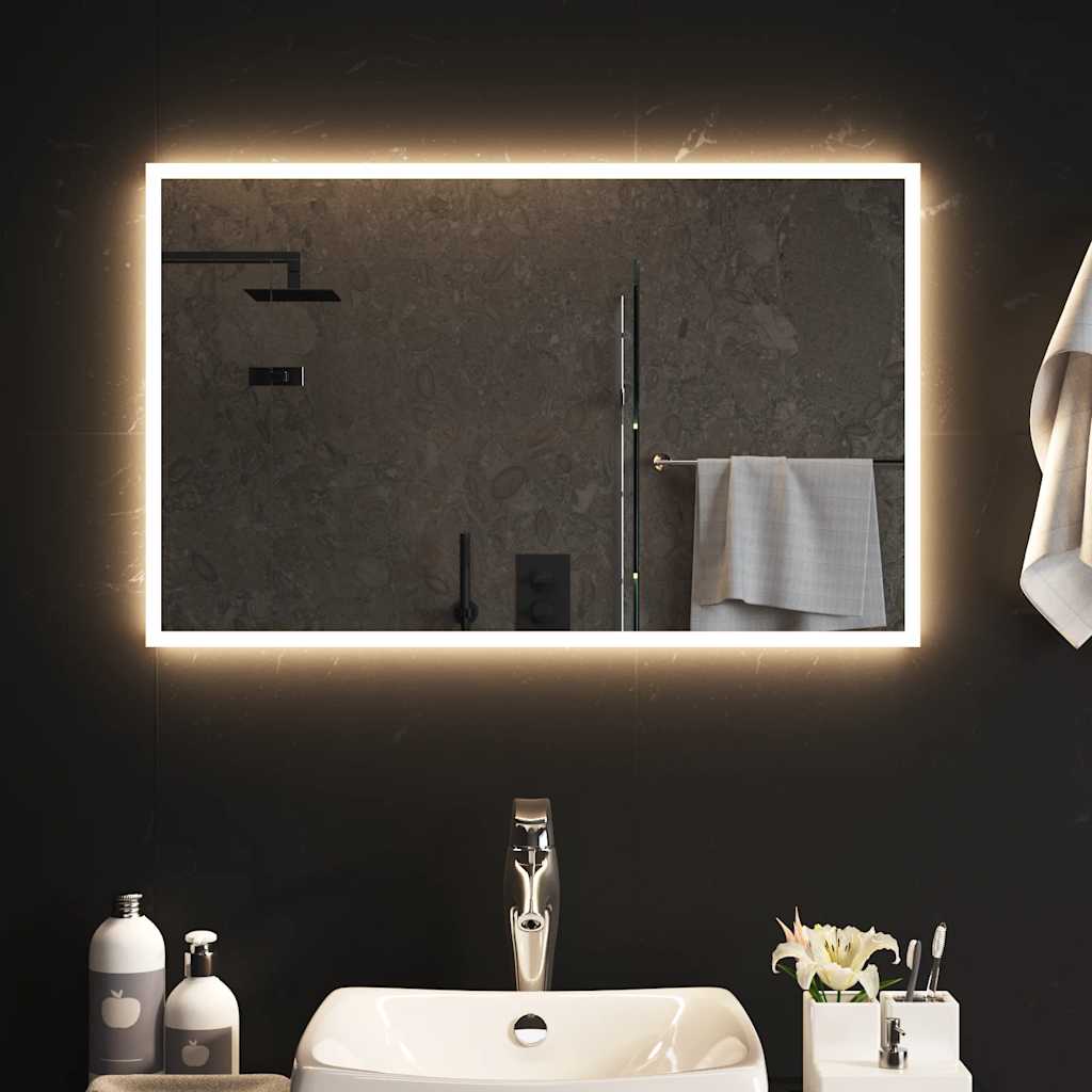 Badrumsspegel LED 80x50 cm