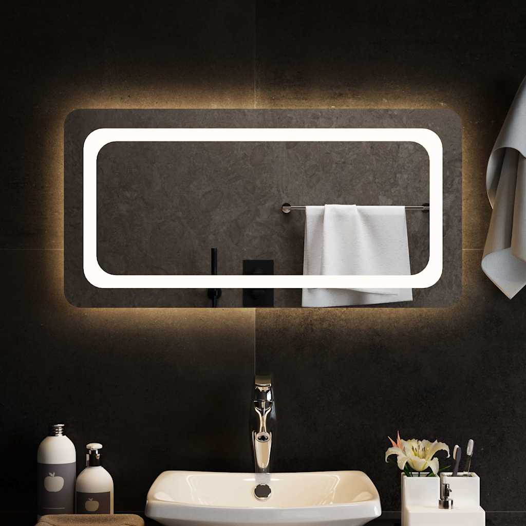 Badrumsspegel LED 80x40 cm