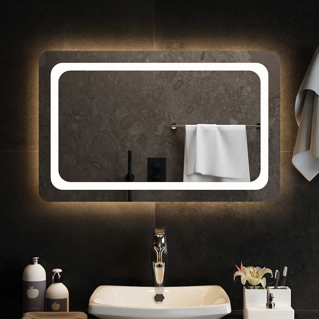 Badrumsspegel LED 80x50 cm
