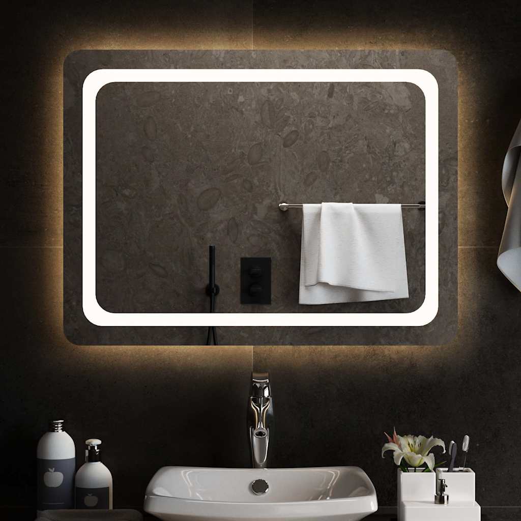 Badrumsspegel LED 80x60 cm