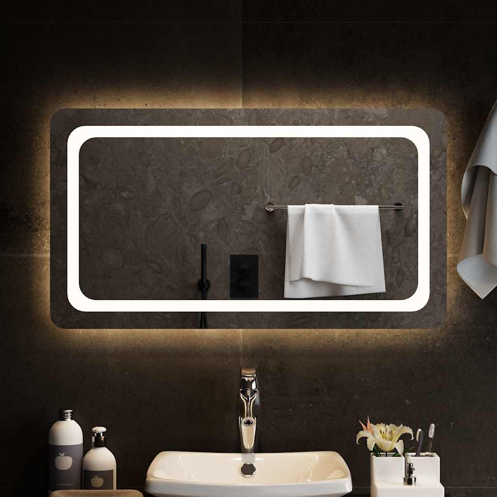 Badrumsspegel LED 90x50 cm