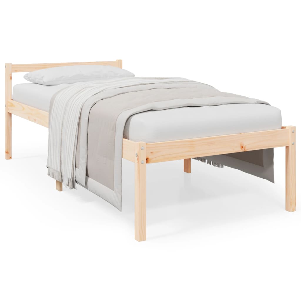 Säng 75x190 cm massiv furu