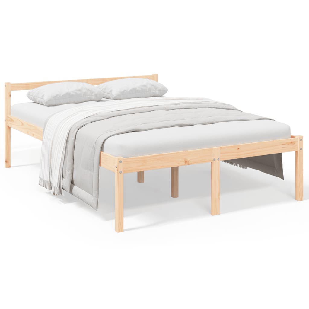 Säng 140x190 cm massiv furu