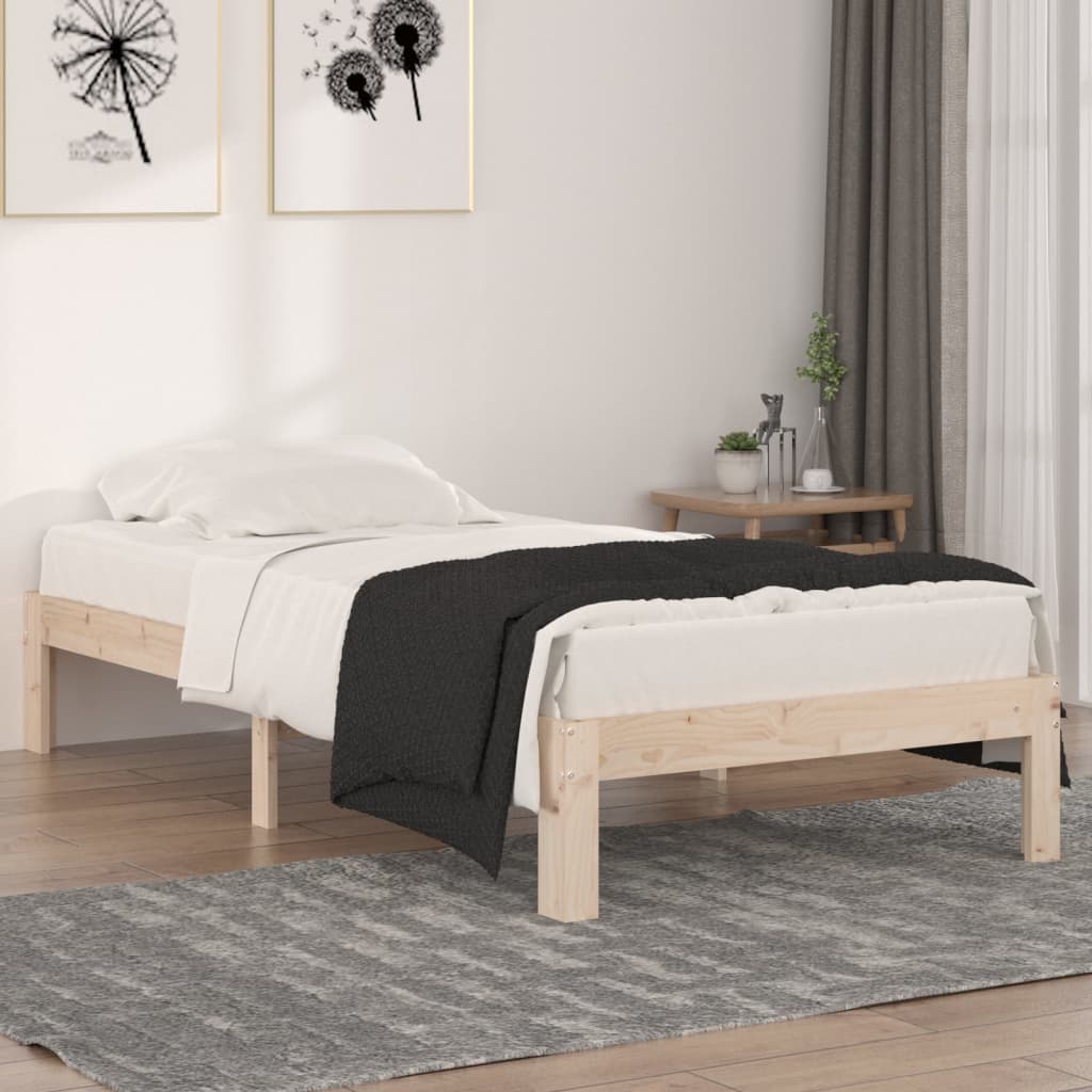 Sängram massivt trä 90x190 cm