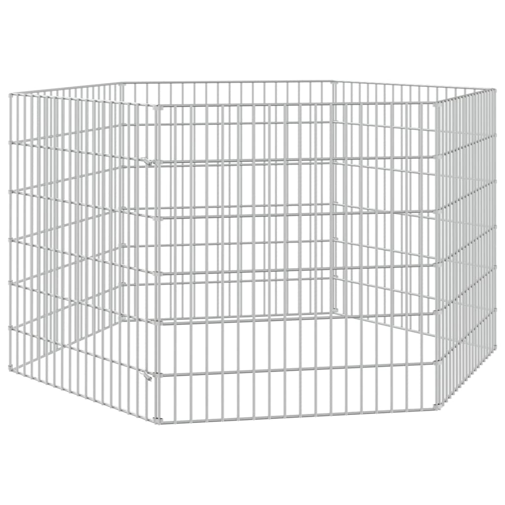 Husdjursbur 6-panel 54x60 cm galvaniserat järn