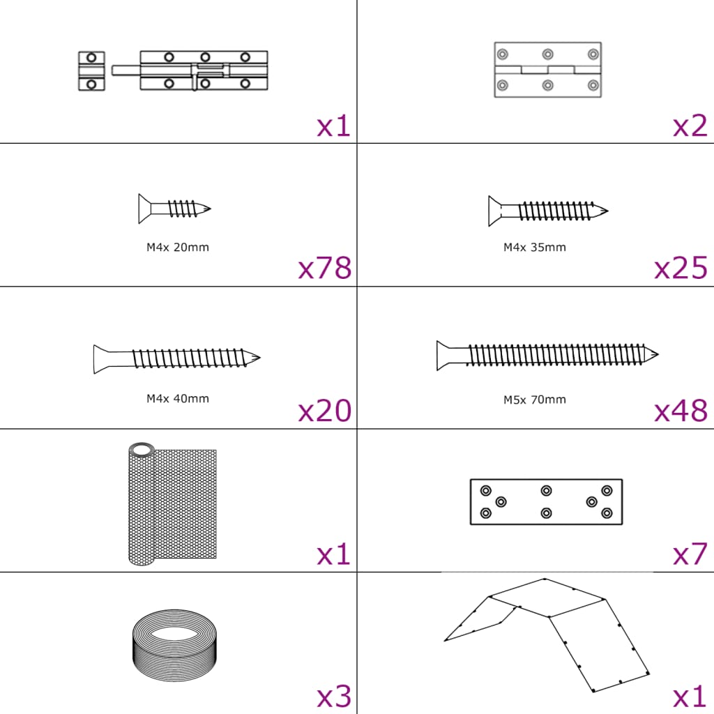 Hönshus 268x100x190 cm metall