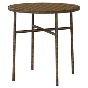 Matgrupp för trädgården 3 delar konstrotting brun