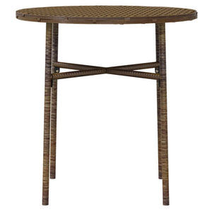 Matgrupp för trädgården 3 delar konstrotting brun