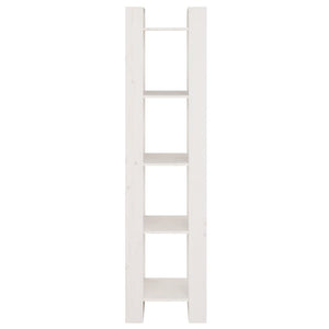 Bokhylla/Rumsavdelare vit 41x35x160 cm massiv furu