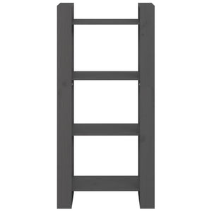 Bokhylla/rumsavdelare grå 60x35x125 cm massiv furu