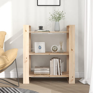 Bokskåp/rumsavdelare 80x35x91 cm massivt trä furu