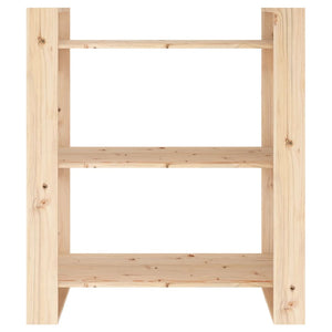 Bokskåp/rumsavdelare 80x35x91 cm massivt trä furu