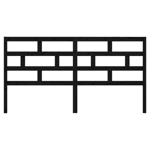 Sänggavel svart 186x4x100 cm massiv furu