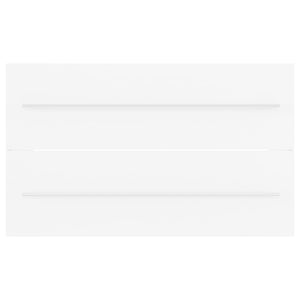 Badrumsskåp med inbyggt handfat vit konstruerat trä