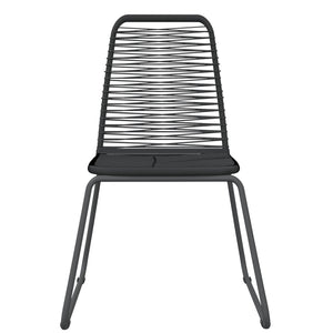 Matgrupp för trädgården 3 delar svart