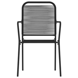 Matgrupp för trädgården 7 delar svart