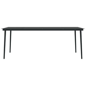 Matgrupp för trädgården 7 delar svart