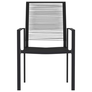 Matgrupp för trädgården 9 delar svart