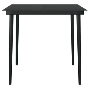 Matgrupp för trädgården 3 delar svart