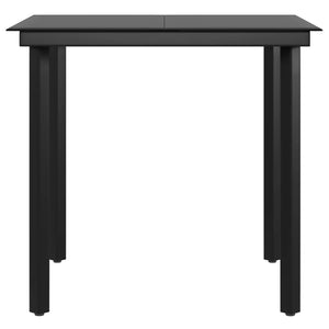 Matgrupp för trädgården med dynor grå och svart