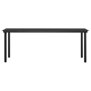 Matgrupp för trädgården med dynor 7 delar grå och svart