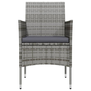 Matgrupp för trädgården med dynor grå och svart