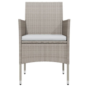 Matgrupp för trädgården med dynor 5 delar beige och svart