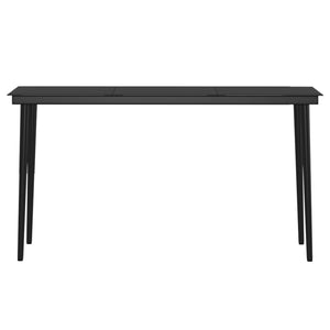 Matgrupp för trädgården med dynor 5 delar beige och svart