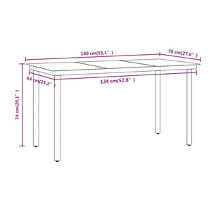 Matgrupp för trädgården med dynor 5 delar brun