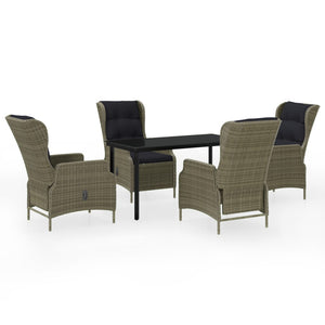 Matgrupp för trädgården 5 delar brun