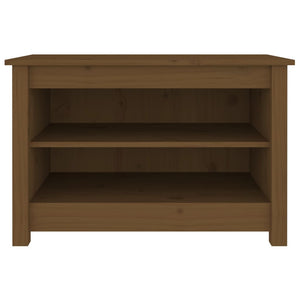 Skobänk honungsbrun 70x38x45,5 cm massiv furu