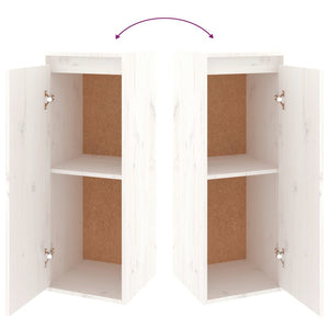 Tv-bänk 5 st vit massiv furu