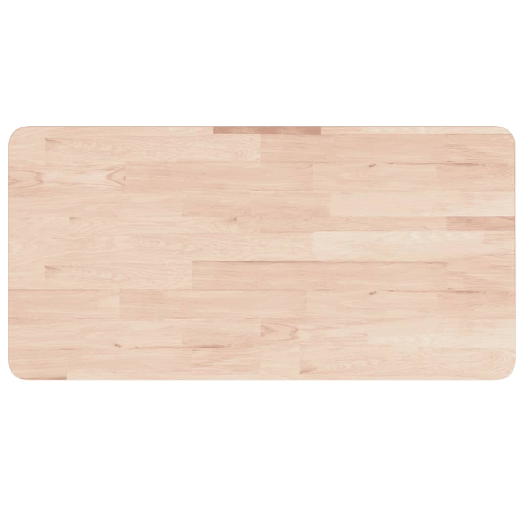 Bänkskiva för badrum 100x60x4 cm obehandlat massivt trä