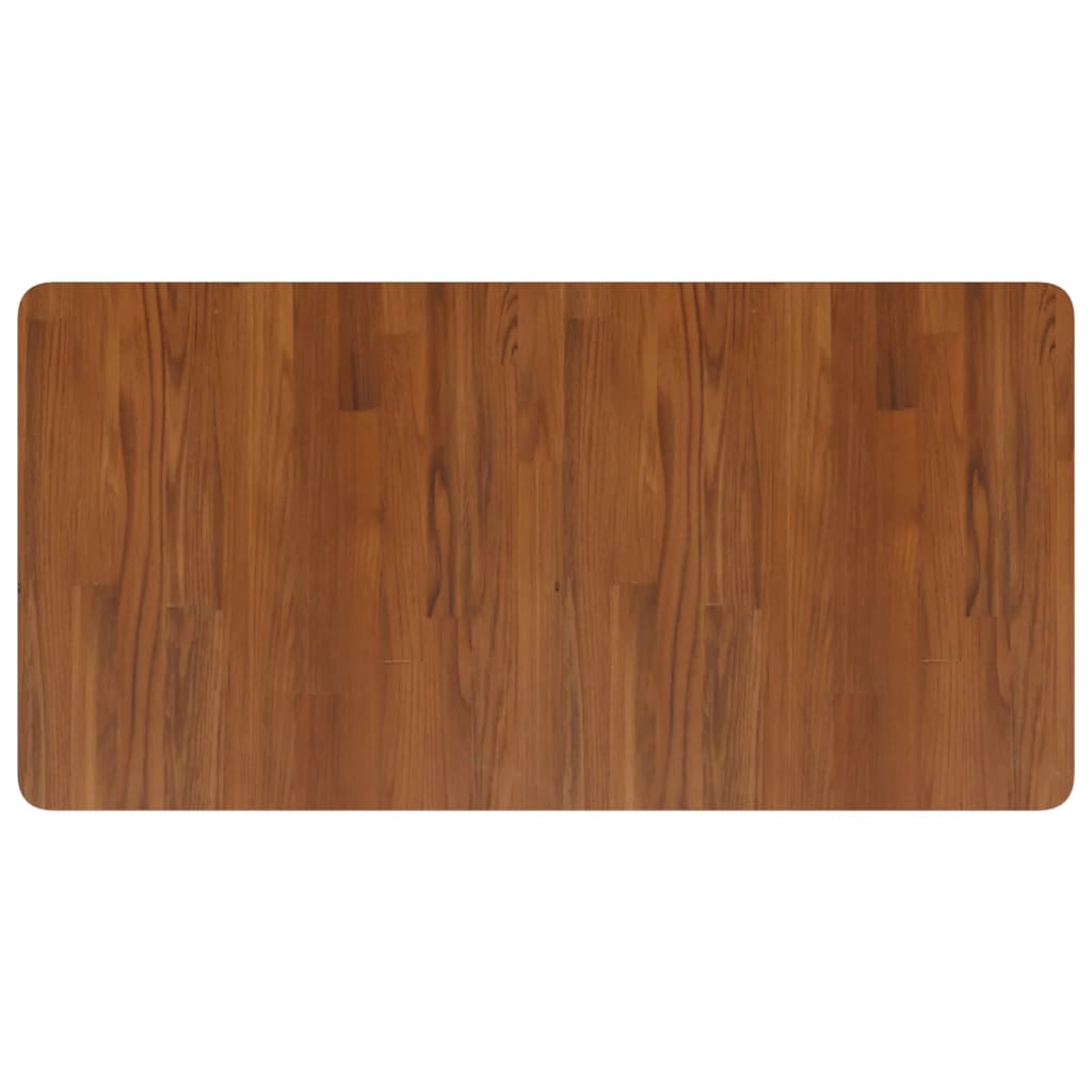 Bänkskiva badrum mörkbrun 100x50x2,5cm behandlat massivt trä