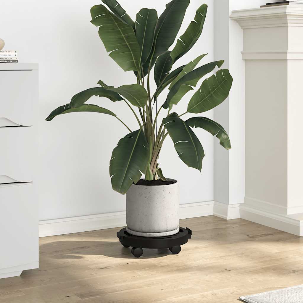 Blomvagn med hjul diameter 30 cm svart 170 kg