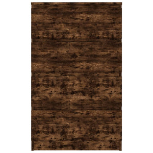 Byrå rökfärgad ek 60x35x98,5 cm konstruerat trä