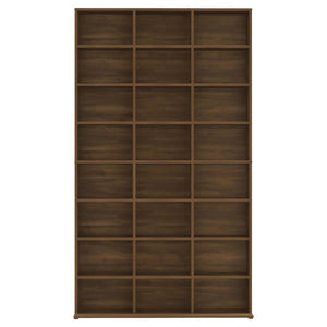 CD-hylla brun ek 102x23x177,5 cm konstruerat trä