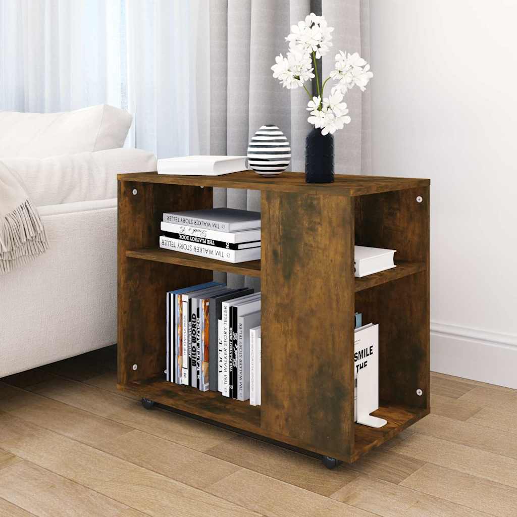 Soffbord rökfärgad ek 70x35x60,5 cm konstruerat trä