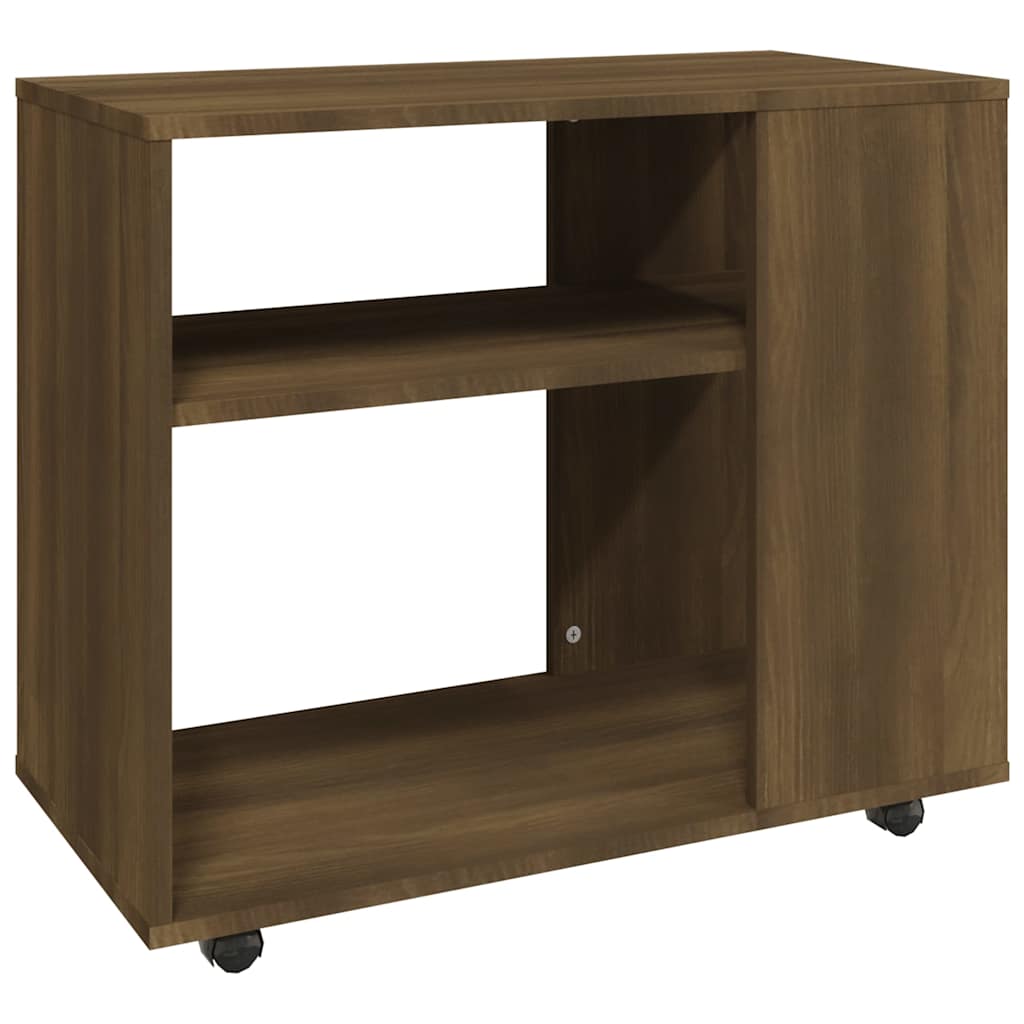 Sidobord brun ek 70x35x60,5 cm konstruerat trä