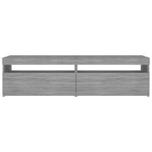 Tv-bänkar med LED-belysning 2 st grå sonoma 75x35x40 cm