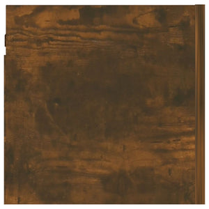 Väggmonterad tv-bänk rökfärgad ek 30,5x30x30 cm