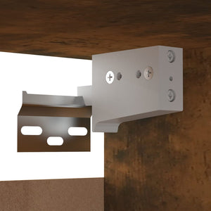 Väggmonterad tv-bänk rökfärgad ek 30,5x30x30 cm