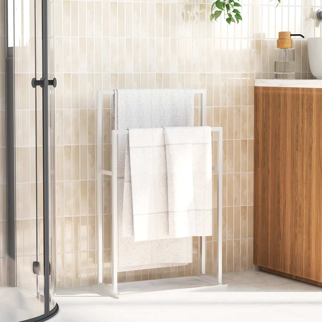 Fristående handdukshängare vit 48x24x78,5 cm järn