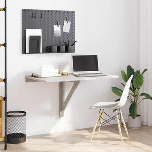 Väggbord betonggrå 100x60x56 cm konstruerat trä