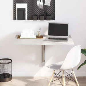 Väggbord betonggrå 100x60x56 cm konstruerat trä