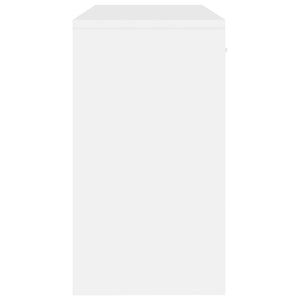 Skrivbord lådor & skåp vit högglans 100x40x73cm konstruerat trä